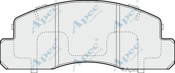APEC BRAKING Комплект тормозных колодок, дисковый тормоз PAD870